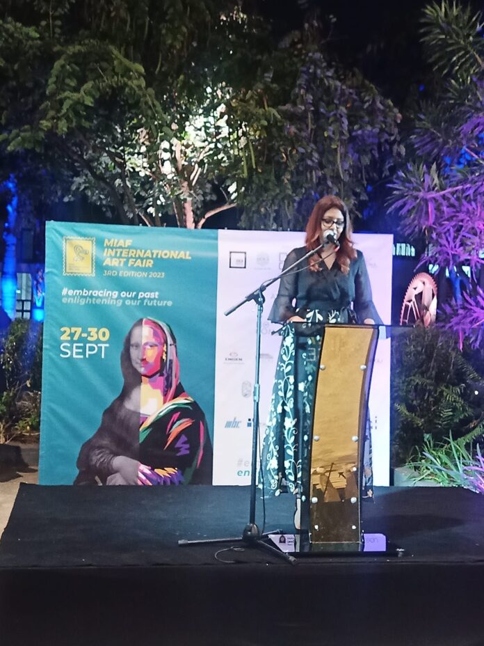 Zaahirah Muthy, founder of ZeeArts and initiator of MIAF, speaks at the opening ceremony