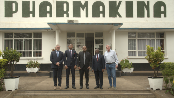 Executive Committee members at Pharmakina, from left to right: Georges Piana - Chief Financial Officer; Me Didier Nkere - General Counsel / Head of Human Resources; Gurpreet Kang - Chief Executive Officer; Dr Martial Kanyonyo - Production & Technical Director and Andreas Blaser - Head of Agronomy & Supply.