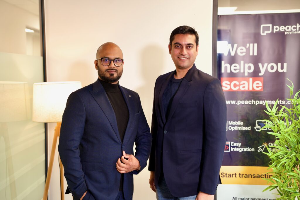 L to R: Uways Kureeman, Country Director and Head for Mauritius at Peach Payments and Sandeep Chagger, Group COO Peach Payments