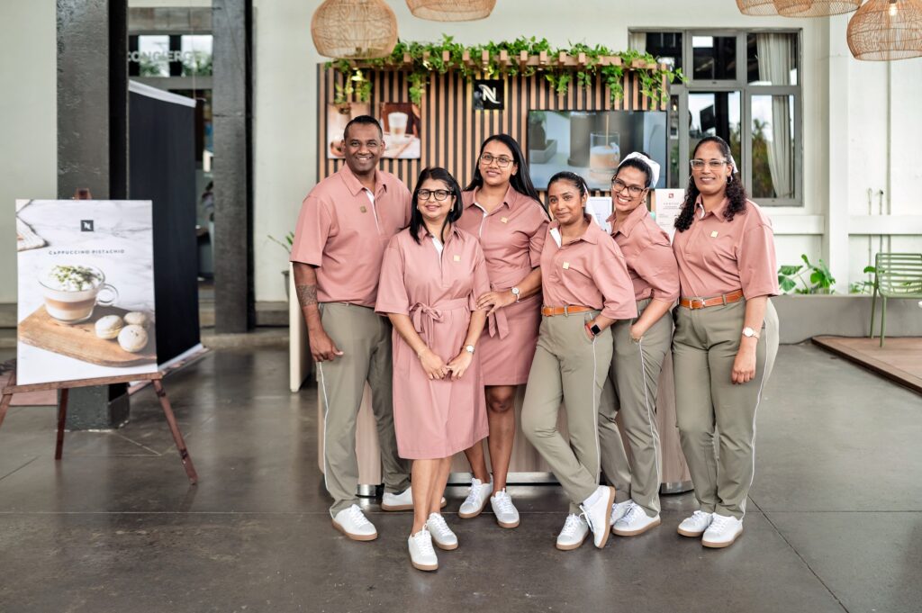 The Nespresso team at the Mauritius Coffee Festival